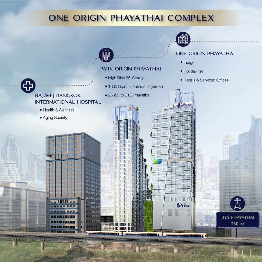 Origin Phayathai Complex โครงการมิกซ์ยูสใหม่ ใจกลางพญาไท